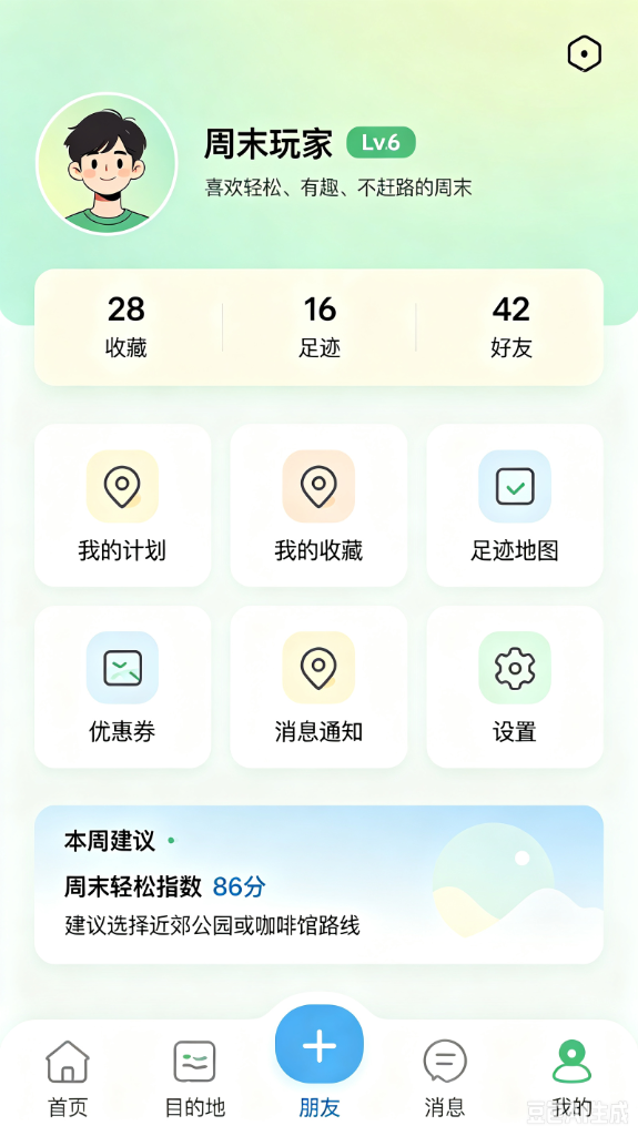 个人中心与足迹勋章